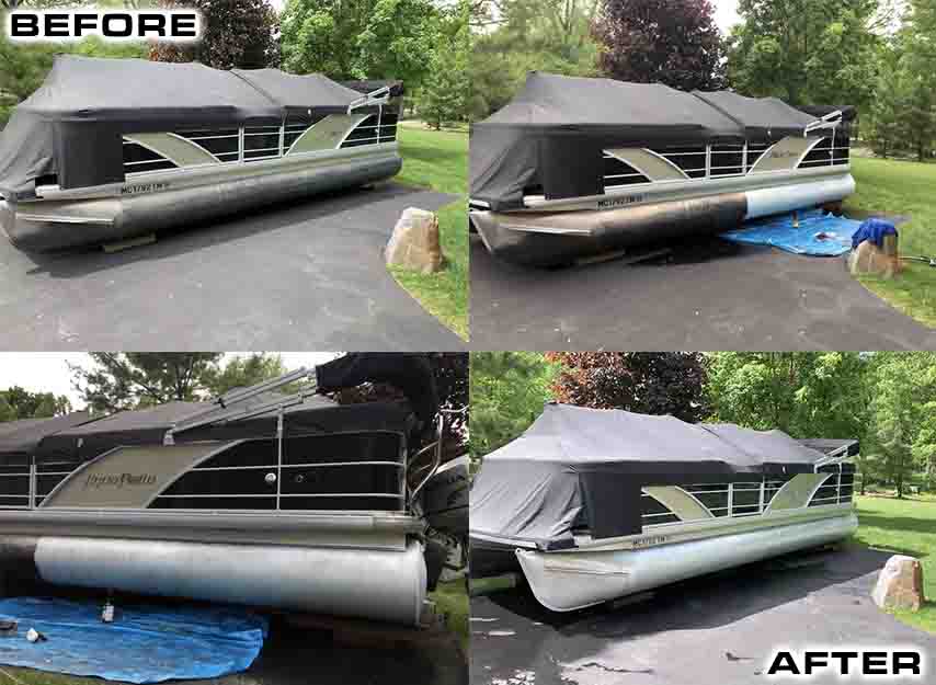 Aluminum shop boat cleaner