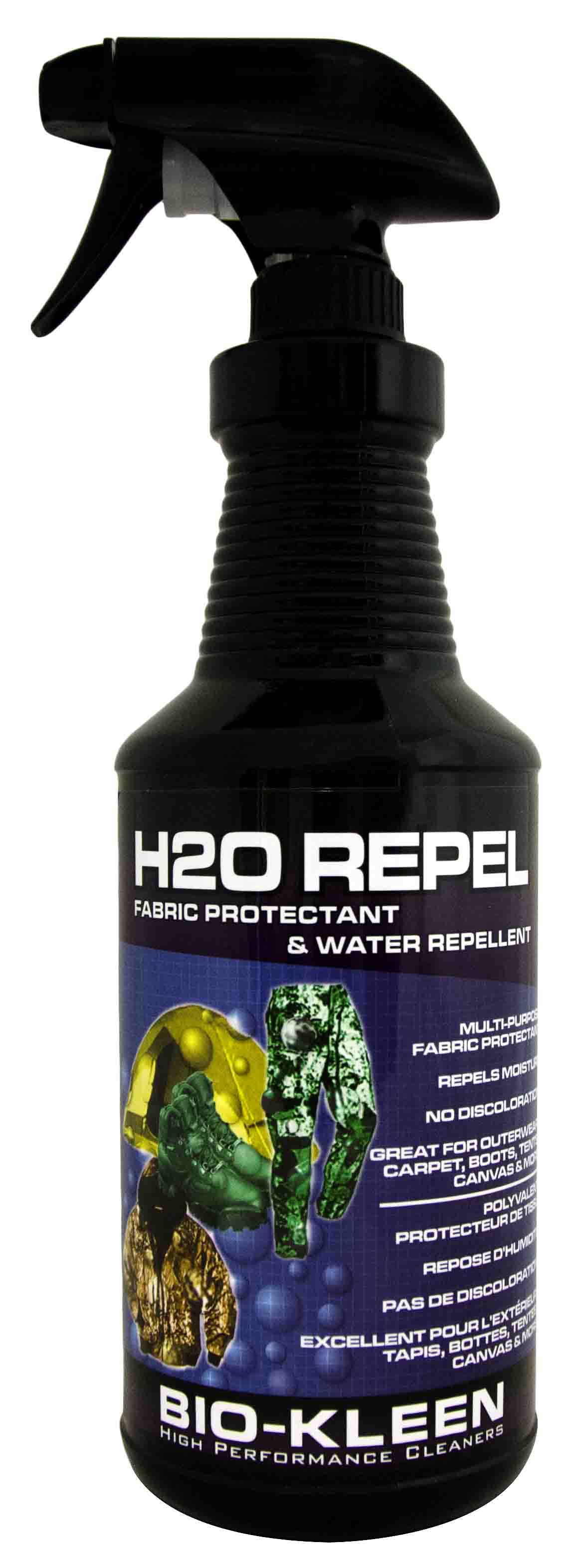 Water & Stain Repellent spray for dyeables fabrics and leather products.